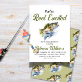 リール興奮の大きな魚の漁師の赤ちゃんシャワー 招待状