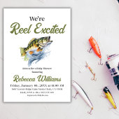 リール興奮の大きな魚の漁師の赤ちゃんシャワー 招待状
