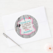 リール興奮魚釣りありがとうベビーシャワーラベル ラウンドシール (封筒)