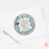 リール興奮魚釣りありがとうベビーシャワーラベル ラウンドシール (封筒)