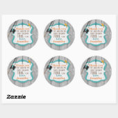 リール興奮魚釣りありがとうベビーシャワーラベル ラウンドシール (シート)