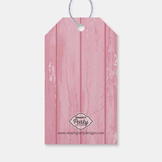 リール興奮魚釣りベビーシャワーパーティー好意ラベル ギフトタグ (裏面)