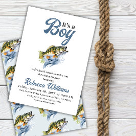 リール・エクサイティング・リトル・フィッシャーマン・ベイビーシャワー 招待状