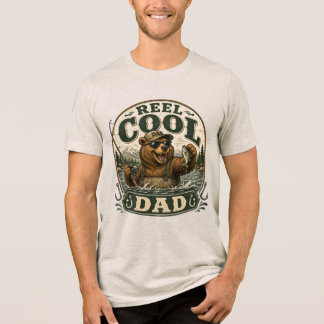 リール クール ダッド フィッシング ベア ヴィンテージ Tシャツ