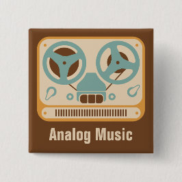 リール❝AnalogのMusic❞のテープレコーダ 缶バッジ