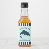 リール'Em魚釣りバチュラーパーティ航海の賛成 リキュールボトルラベル (正面)