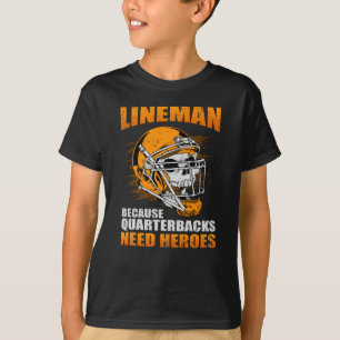リーンマン、クォーターバックス・フットボール・ラインマン Tシャツ