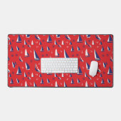 リーン帆船パターン デスクマット (キーボード&マウス)