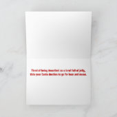 リーン&ミーン·サンタ-ジョーク·クおもしろいリ間抜けスマス シーズンカード (内部)