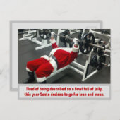 リーン&ミーン·サンタ-ジョーク·クおもしろいリ間抜けスマス シーズンポストカード (正面/裏面)