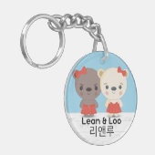 リーン&ロアクリルキーリング キーホルダー (正面左)