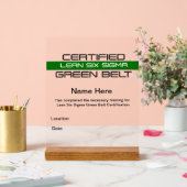 リーンSS グリーンベルト賞（カスタマイズ可能） アクリルサイン (ウェディング)