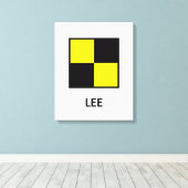 リー名旗航海の旗 キャンバスプリント (インサイチュ (ウッドフロア))