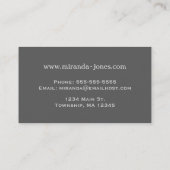 リー日本のフプリント、明暗灰色/グレー 名刺 (裏面)