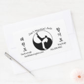 リー武術アーツステッカー 長方形シール (封筒)