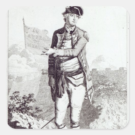 リー総天国のポートレート スクエアシール (正面)