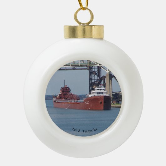 リーA.トレグルサ・ボール又はスノーフレーク・オーナメント セラミックボールオーナメント (正面)