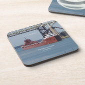 リーA. Tregurthaセット6個の懸命プラスチック製コースター コースター (左側)