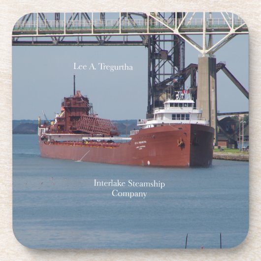 リーA. Tregurthaセット6個の懸命プラスチック製コースター コースター (正面)