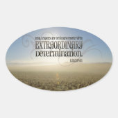 「リ実在ーダース」の感動的引用文 楕円形シール (正面)