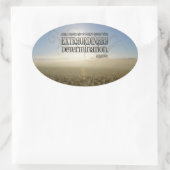 「リ実在ーダース」の感動的引用文 楕円形シール (バッグ)