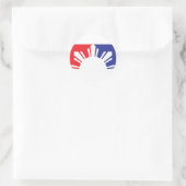 リ専攻のンガ国旗 – ハーフ ラウンドシール (バッグ)