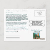 リ救ーシュ外の犬歩くボクサー ポストカード (裏面)