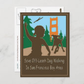 リ救ーシュ外の犬歩くボクサー ポストカード (正面/裏面)