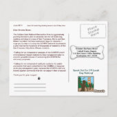 リ救ーシュ外の犬歩くボクサー ポストカード (裏面)