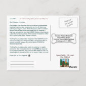 リ救ーシュ外の犬歩く、Feinstein議員 ポストカード (裏面)