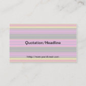 リ芸術的オカラフルストライプ 名刺 (裏面)