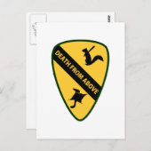 リ飛んでいるス第1空軍騎兵章 ポストカード (正面/裏面)