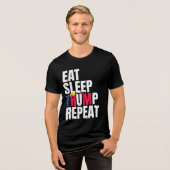 リ食べープ・トランプ再大統領再選挙 トライブレンドTシャツ (正面全面)