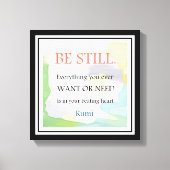 ルやる気を起こさせるミ引用文感動的 キャンバスプリント (正面)