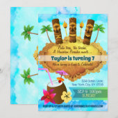 ルアの誕生日招待状 招待状 (正面/裏面)