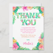 ルアウの感謝カード 招待状 (正面)