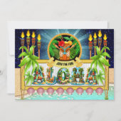 ルアウへの招待 - 詳細は裏面をご覧ください 招待状 (正面)