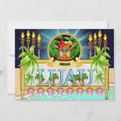 ルアウへの招待 - 詳細は裏面をご覧ください 招待状 (正面)