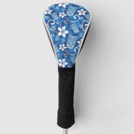 ルアウティキ柄 (鮮やかな青) ゴルフヘッドカバー