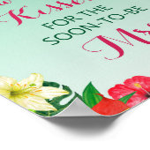 ルアウトロピカルウェルカムサイン - ブライズシャワーサイン ポスター (角)