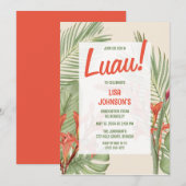 ルアウ卒業パーティー招待状 招待状 (正面/裏面)