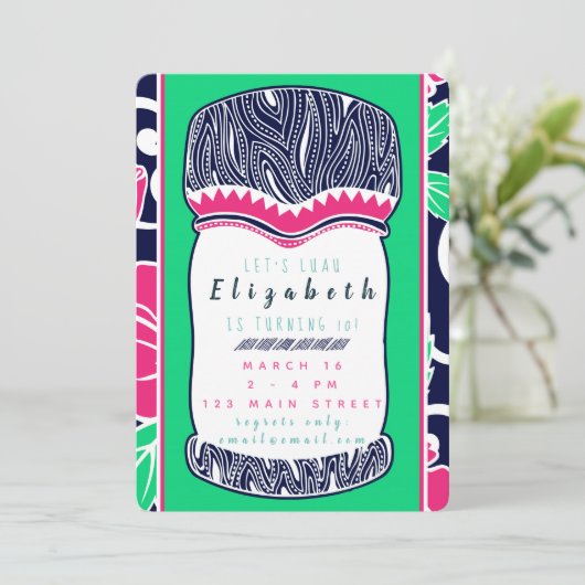 ルアウ招待状 招待状 (スタンド正面)