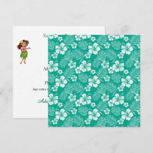 ルアウ招待状 招待状 (正面/裏面)