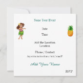 ルアウ招待状 招待状 (裏面)