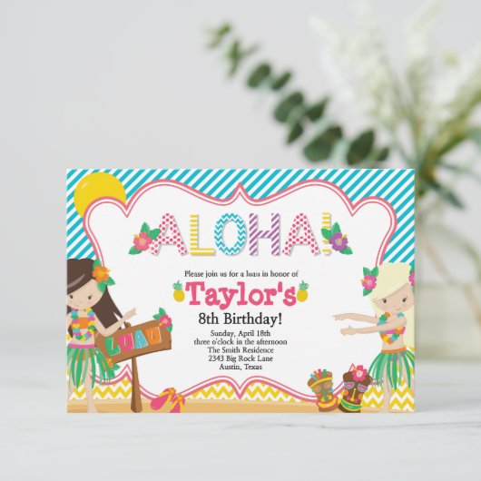 ルアウ招待状 招待状 (スタンド正面)