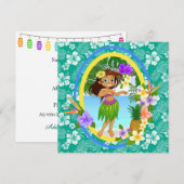 ルアウ招待 / ビーチウェディングパーティ 招待状 (正面/裏面)