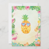 ルアウ誕生日招待状 ハワイアン トロピカルパーティー 招待状 (裏面)