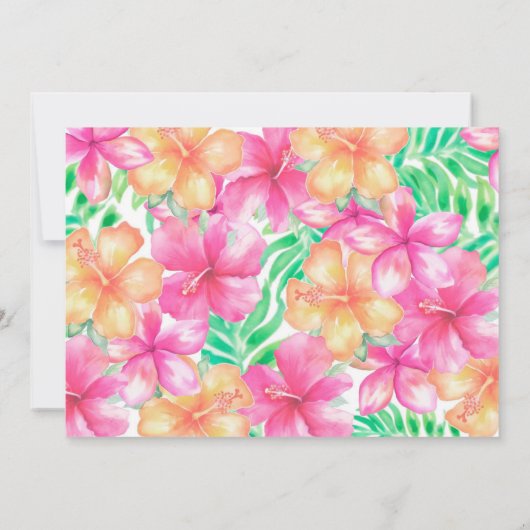 ルアウ誕生日 招待状 (裏面)