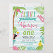 ルアウ1歳誕生日 招待状 (正面)