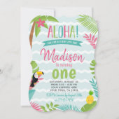 ルアウ1歳誕生日 招待状 (正面)